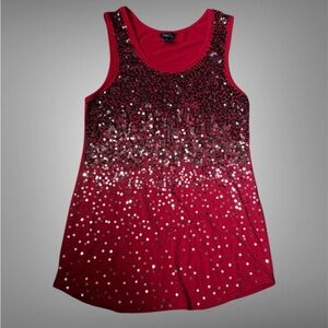 Rue21 Vibrant Red Sequin Top